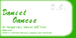 daniel oancse business card